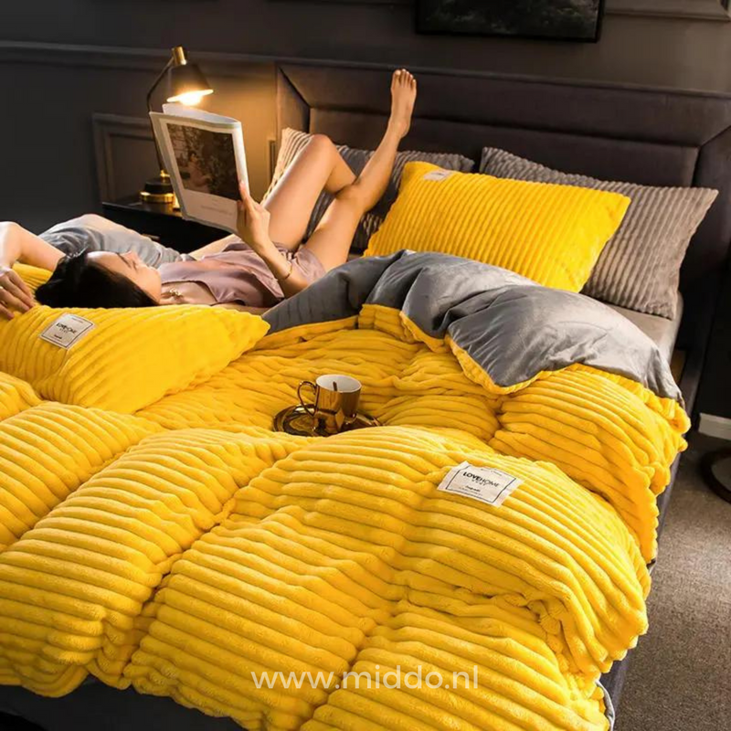 Fluwelen Fleece Dekbedovertrek | Extra warm deze koude dagen!